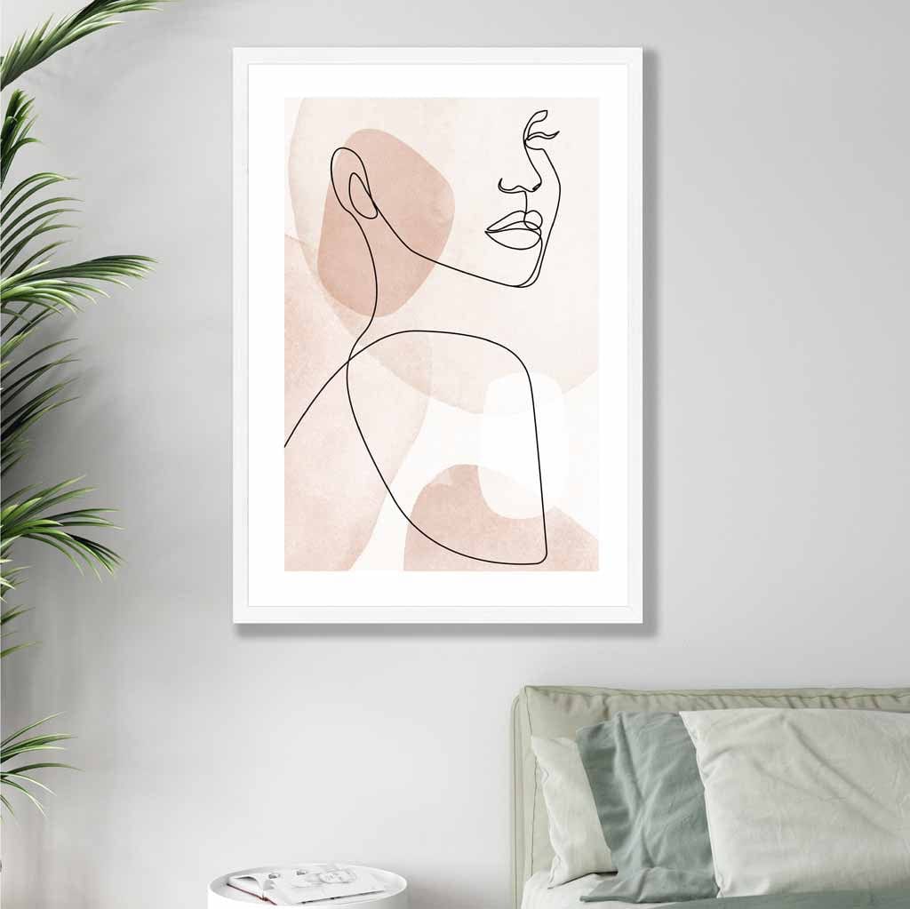 Poster Artă Femei Abstractă Roz Coral Decorativ 4