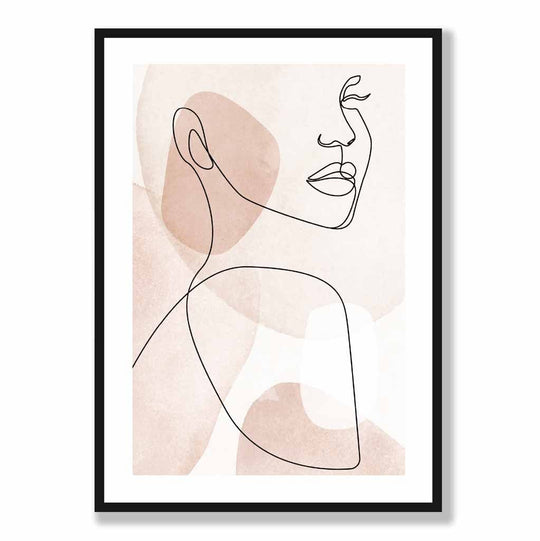 Poster Artă Femei Abstractă Roz Coral Decorativ 5