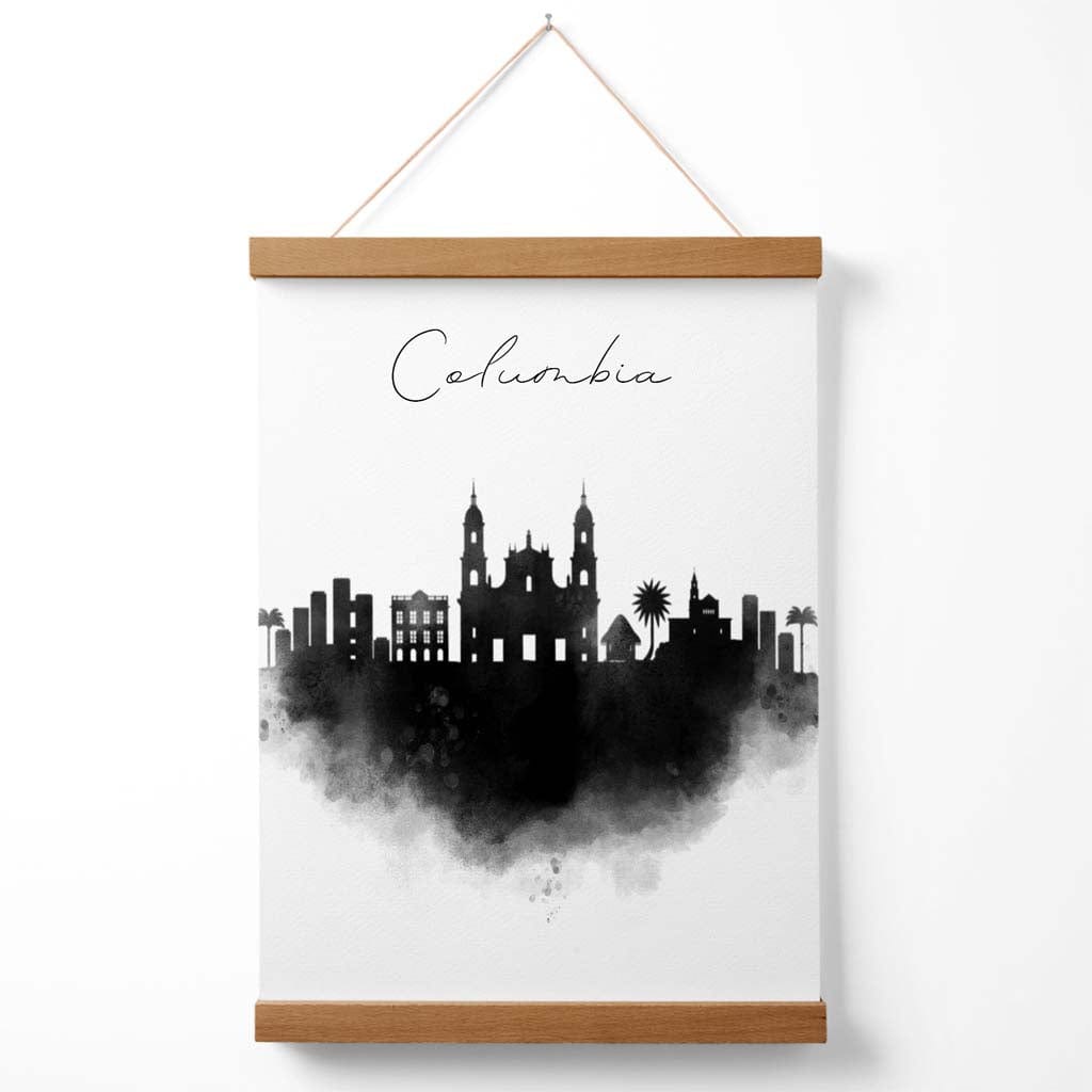 Poster Columbia Watercolor Skyline Design Urban Art 3