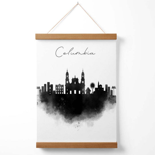 Poster Columbia Watercolor Skyline Design Urban Art 3