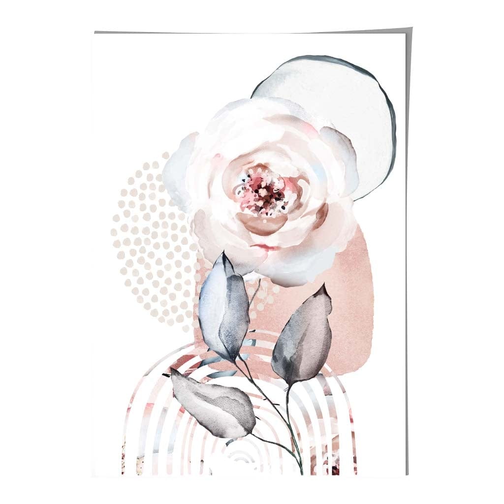 Poster Floral Abstract cu Forme Geometrice 0