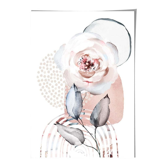 Poster Floral Abstract cu Forme Geometrice 0