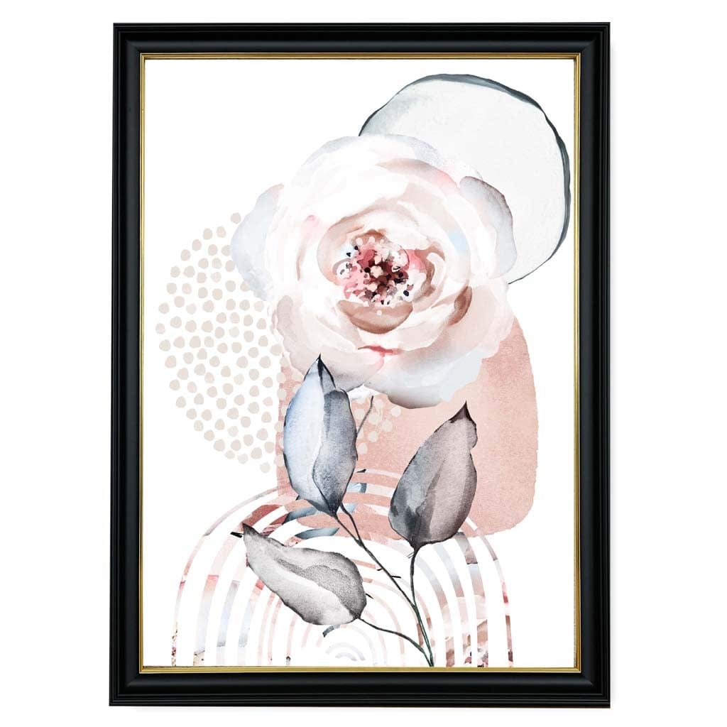 Poster Floral Abstract cu Forme Geometrice 1