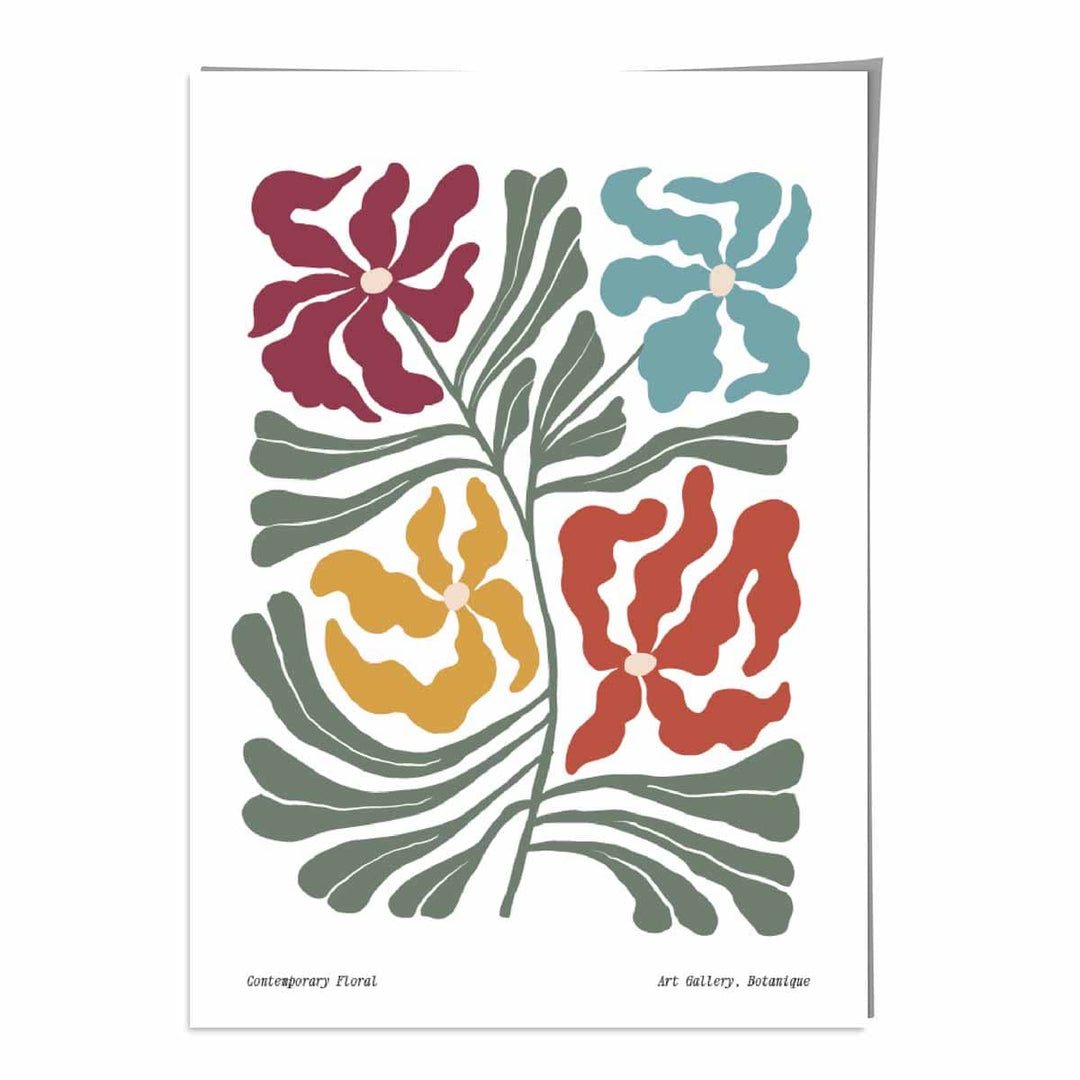 Poster Floral Boho Contemporan 0
