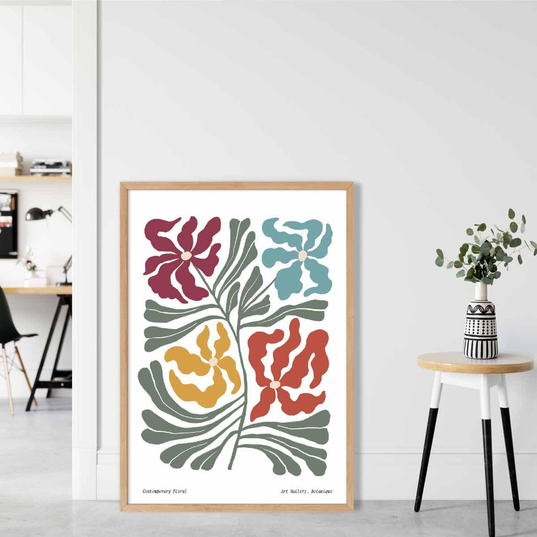 Poster Floral Boho Contemporan 1