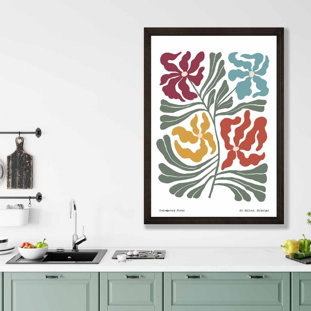Poster Floral Boho Contemporan 3