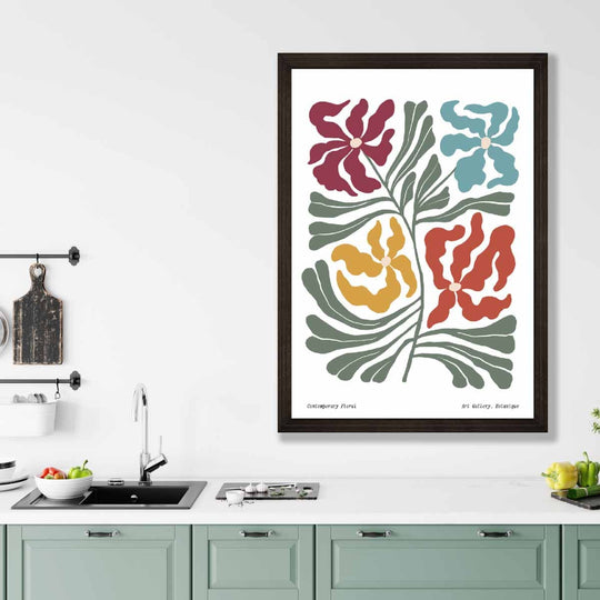Poster Floral Boho Contemporan 3