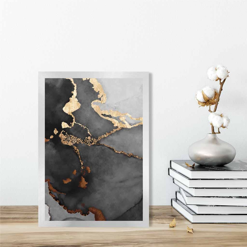 Poster de Artă Abstractă Negru și Auriu pentru Decor 0