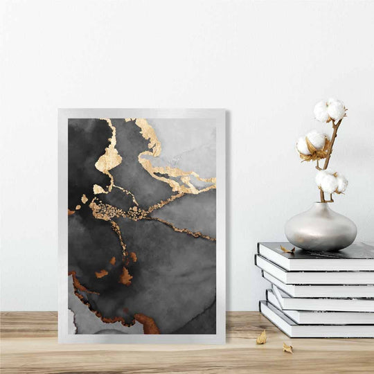 Poster de Artă Abstractă Negru și Auriu pentru Decor 0