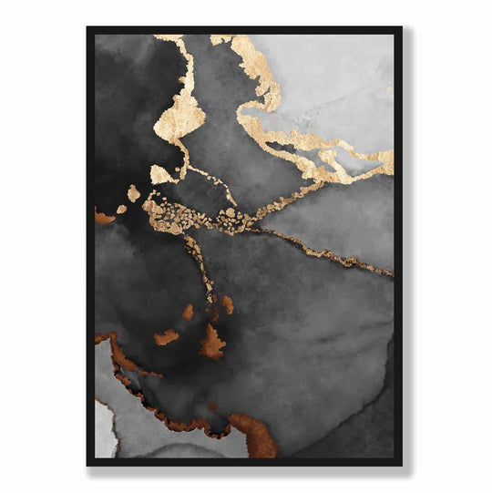 Poster de Artă Abstractă Negru și Auriu pentru Decor 5