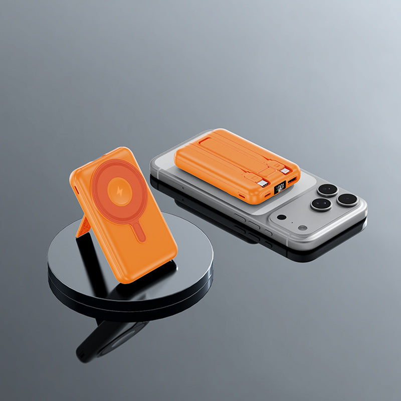 Power Bank Portabil Multifuncțional cu Încărcare Wireless și Suport Smartphone 0