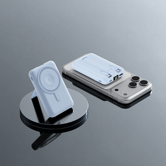 Power Bank Portabil Multifuncțional cu Încărcare Wireless și Suport Smartphone 4