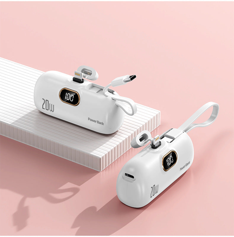 Power Bank Portabil cu Cablu Integrat și Încărcare Rapidă 6