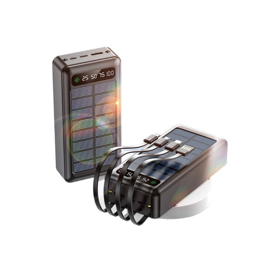 Power Bank Portabil cu Încărcare Solară și Afișaj Digital 1