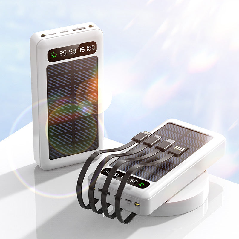 Power Bank Portabil cu Încărcare Solară și Afișaj Digital 2