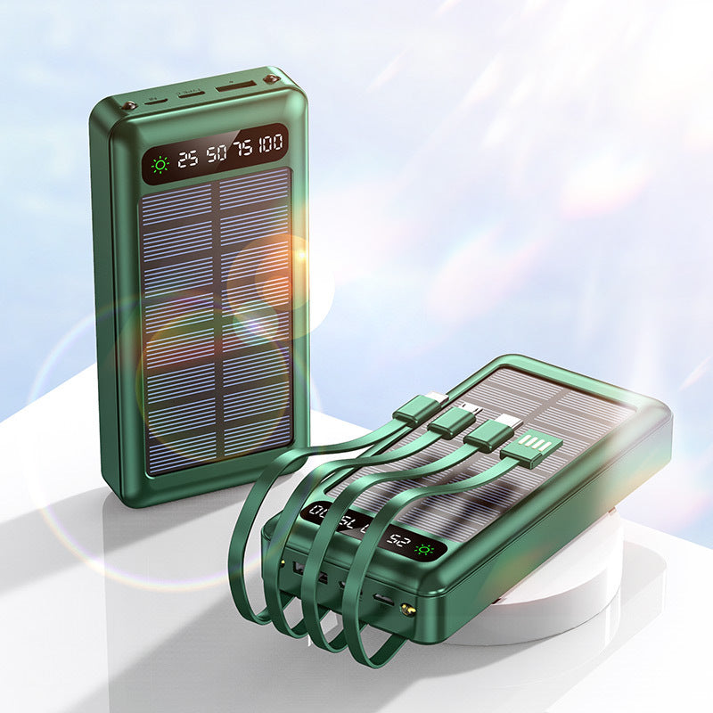 Power Bank Portabil cu Încărcare Solară și Afișaj Digital 3