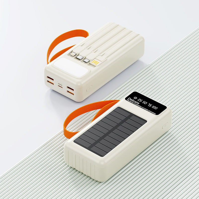 Power Bank Portabil cu Încărcare Solară și Multiple Porturi USB 0