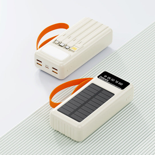 Power Bank Portabil cu Încărcare Solară și Multiple Porturi USB 0
