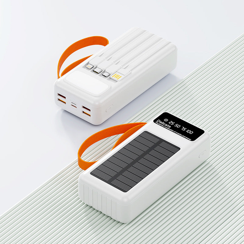 Power Bank Portabil cu Încărcare Solară și Multiple Porturi USB 2