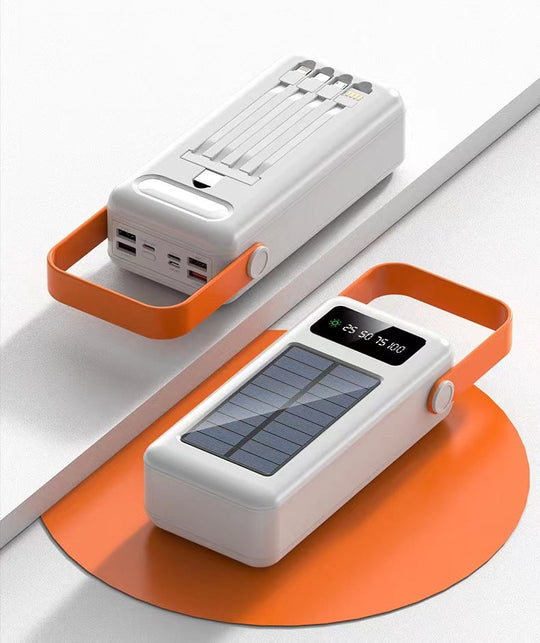 Power Bank Solar Portabil cu Cabluri Integrate pentru Bărbați și Femei 0