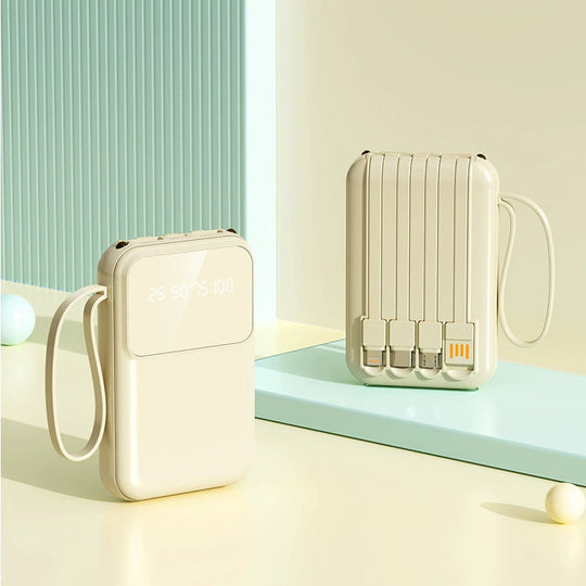 Powerbank Compact cu Display Digital și Conexiuni Multiple 4