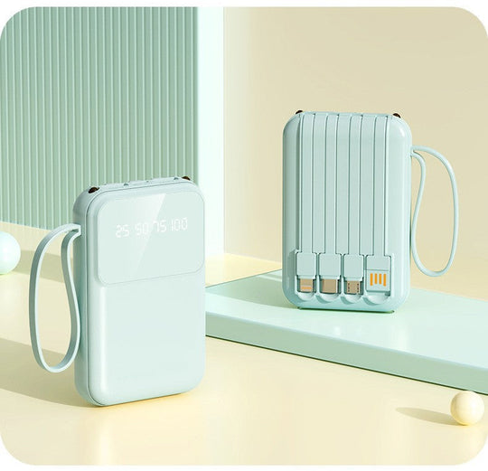 Powerbank Compact cu Display Digital și Conexiuni Multiple 5