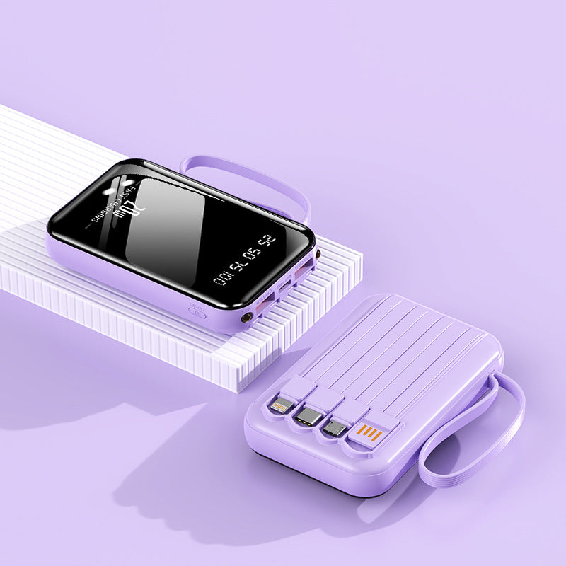 Powerbank Compact cu Display Digital și Conexiuni Multiple 8