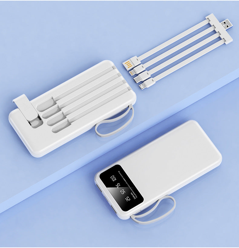 Powerbank Multifuncțional Compact cu Cabluri Integrate pentru Bărbați și Femei 1