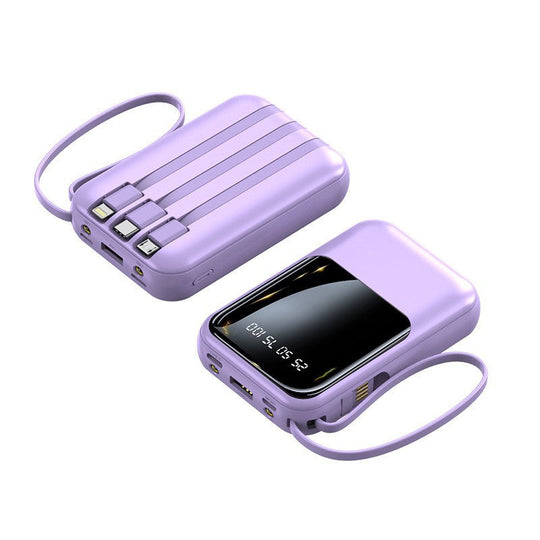 Powerbank Portabil Compact cu Cabluri Integrate pentru Bărbați și Femei 1