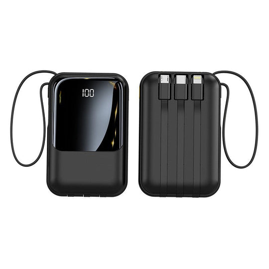 Powerbank Portabil Compact cu Cabluri Integrate pentru Bărbați și Femei 4