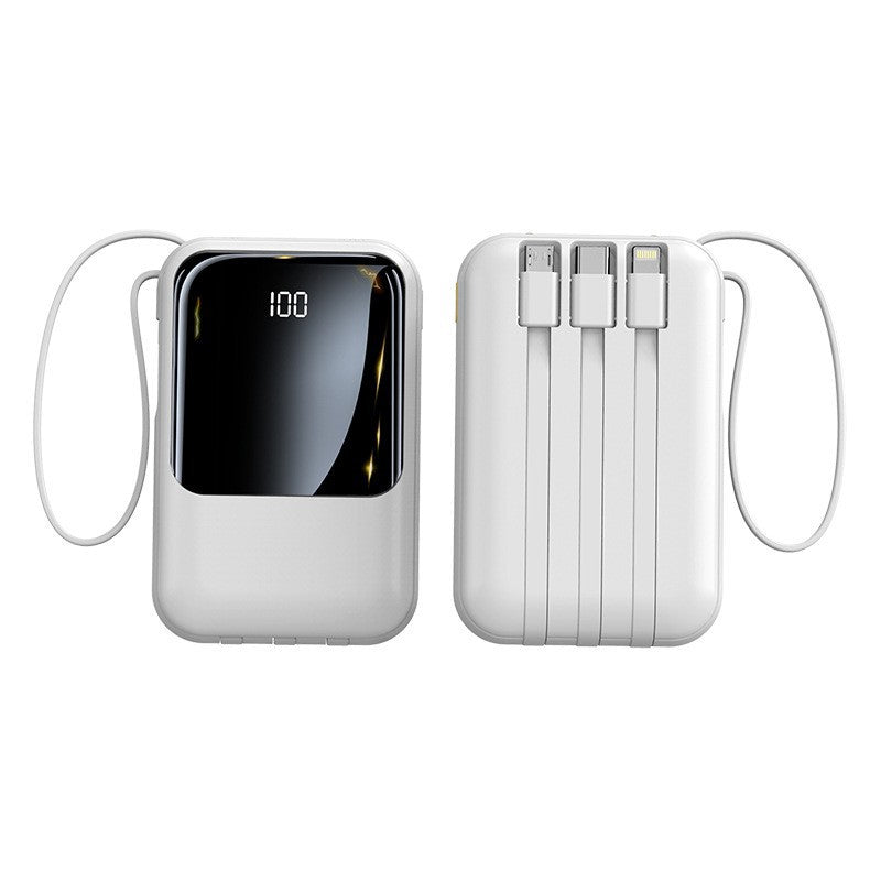 Powerbank Portabil Compact cu Cabluri Integrate pentru Bărbați și Femei 7