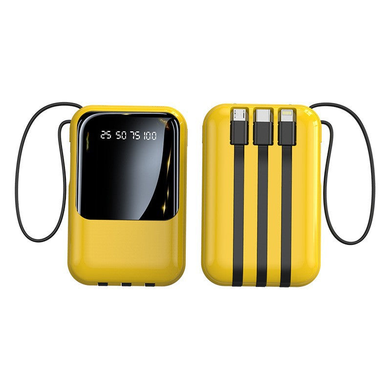 Powerbank Portabil Compact cu Cabluri Integrate pentru Bărbați și Femei 9
