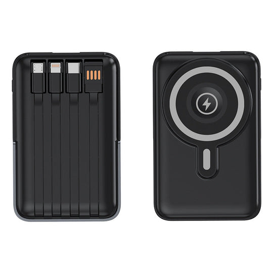 Powerbank Portabil cu Funcție MagSafe și Cabluri Integrate pentru Dispozitive Mobile 0