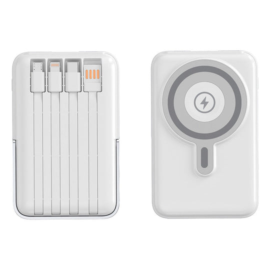 Powerbank Portabil cu Funcție MagSafe și Cabluri Integrate pentru Dispozitive Mobile 1