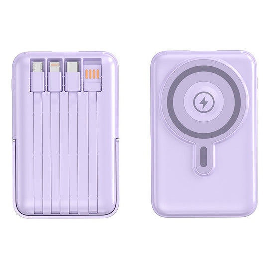 Powerbank Portabil cu Funcție MagSafe și Cabluri Integrate pentru Dispozitive Mobile 2