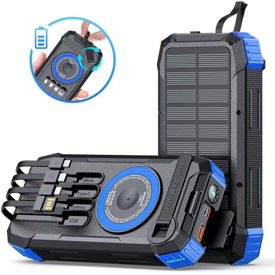 Powerbank Solar Portabil cu Încărcare Rapidă și Funcții Multiple 0