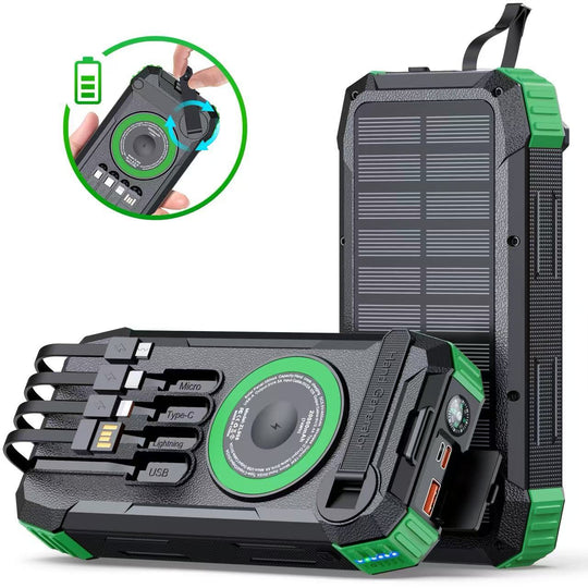 Powerbank Solar Portabil cu Încărcare Rapidă și Funcții Multiple 4
