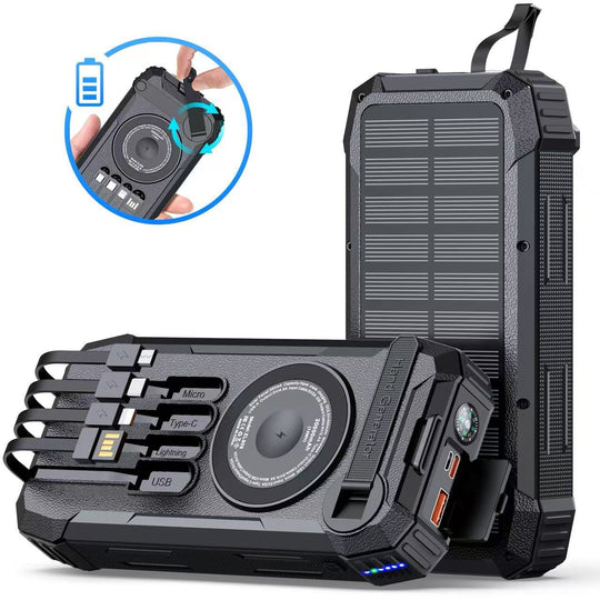 Powerbank Solar Portabil cu Încărcare Rapidă și Funcții Multiple 6