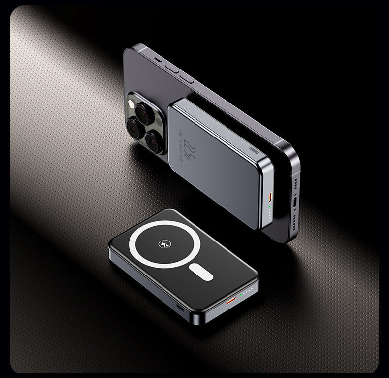 Powerbank portabil cu încărcare inductivă și afișaj LED compact 0