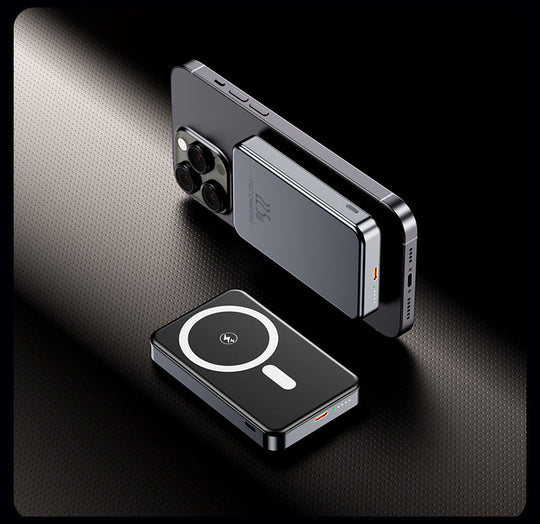 Powerbank portabil cu încărcare inductivă și afișaj LED compact 0