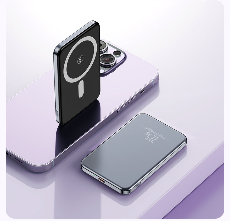 Powerbank portabil cu încărcare inductivă și afișaj LED compact 2