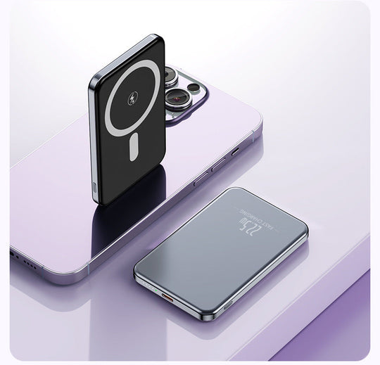 Powerbank portabil cu încărcare inductivă și afișaj LED compact 2