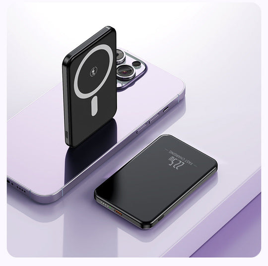 Powerbank portabil cu încărcare inductivă și afișaj LED compact 5