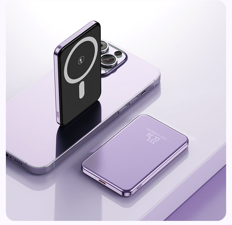 Powerbank portabil cu încărcare inductivă și afișaj LED compact 6