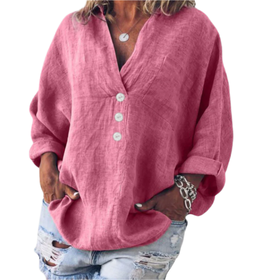 Pull Décontracté en Coton et Lin pour Femme 0