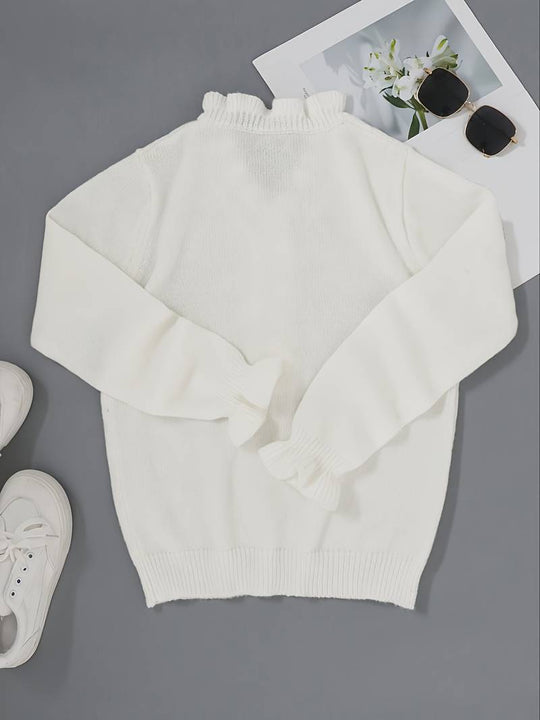 Pulover elegant pentru femei, cu guler în V, din materiale luxoase