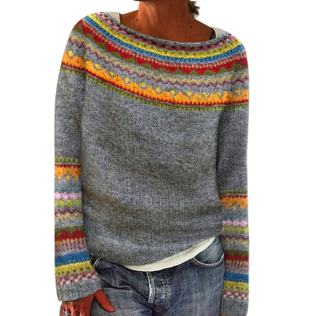 Pulover vintage pentru femei cu design retro 0