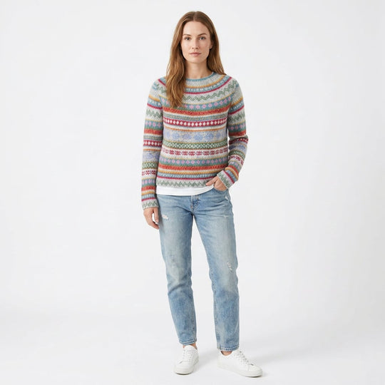 Pulover vintage pentru femei cu design retro 2