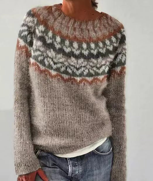 Pulover vintage pentru femei cu design retro 4