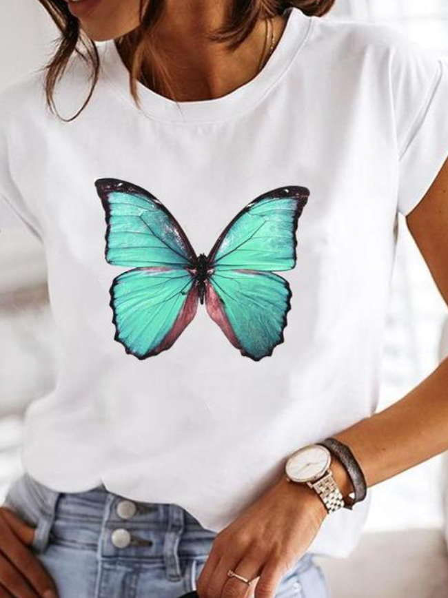 Variant image for Kvinders T-shirt Slim Fit Print 100% Bomuld-14